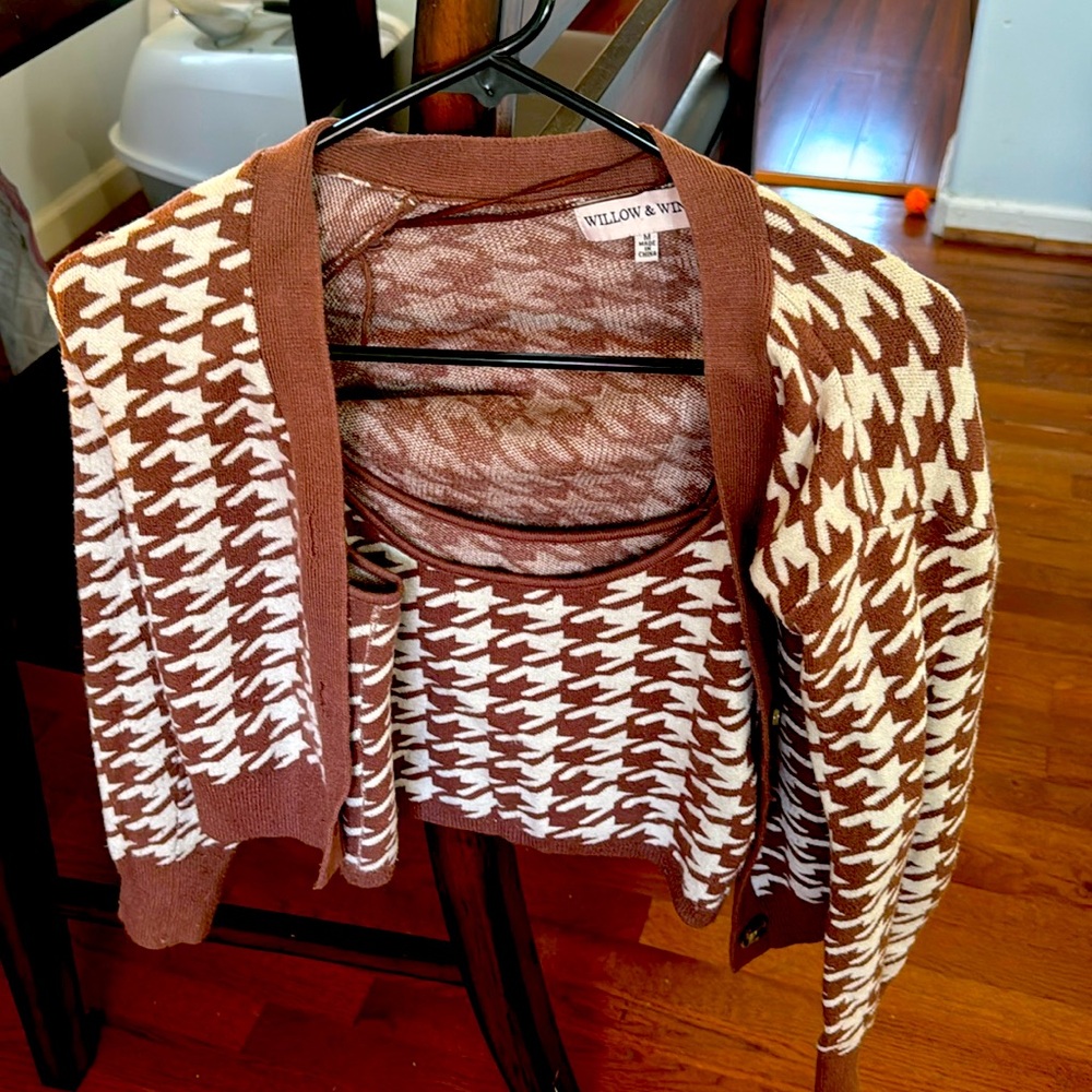 Matching tank and sweater